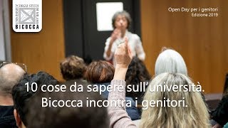 10 Cose da Sapere sull Università Bicocca Incontra i Genitori  16022019 ore 1000 [upl. by Stalk]