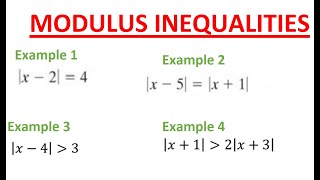 Solving Modulus Equations and Inequalities [upl. by Aigneis516]