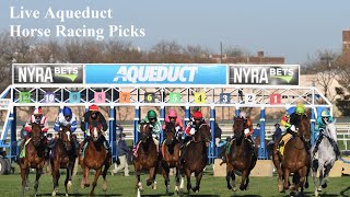 Live Aqueduct Horse Racing Picks [upl. by Ianahs]