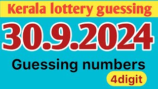 Kerala lottery guessing number 4digit prediction 3092024 win win [upl. by Neztnaj]