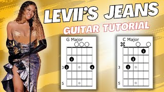 Leviis Jeans Beyonce Guitar Tutorial [upl. by Nitz]