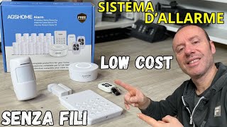 Kit ALLARME per LA CASA SENZA FILI LOW COST FACILE DA INSTALLARE AGSHOME ALARM I Recensione [upl. by Eenobe]