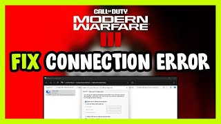 How to FIX COD MW3 Connection  Server Error [upl. by Turtle]