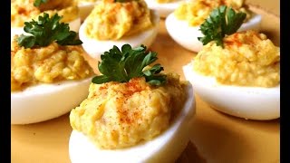 The Best Deviled Eggs with just 3 Ingredients [upl. by Aihsit]