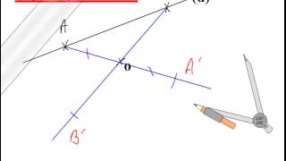 Symétrique dune droite par rapport à un point [upl. by Gavra]