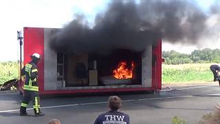 Brandcontainer FF Hochheim und FF Langen ANTS demonstrieren den Ernstfall in Hofheim [upl. by Demetri509]