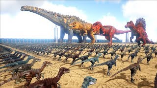 2000 Troodons VS ARK Dinosaurs  Cantex [upl. by Nnazus]