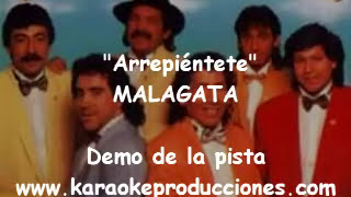 KARAOKE  Malagata  Arrepientete  DEMO PISTA INSTRUMENTAL [upl. by Sabella520]