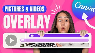 How to ADD Videos and Pictures over other Video in Canva  FREE OVERLAY [upl. by Adnohsad]