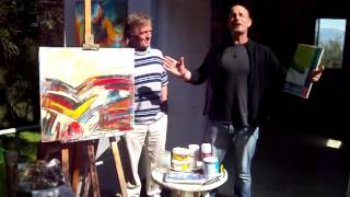 Richard Hewlett prominent Artist and Sunshine Goodman Kassiopi Corfu for KassiopicorfuTV [upl. by Juli]