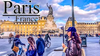 Paris Walking Tour Place de la République Paris 4k 60fps HDR video resolution [upl. by Cathi]