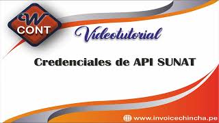 Credenciales de API SUNAT [upl. by Eibur]