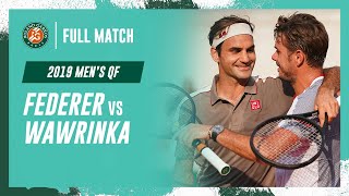 Federer vs Wawrinka 2019 Mens quarterfinal Full Match  RolandGarros [upl. by Ednargel]