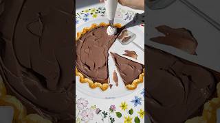 Super realistic french silky pie 🍫🥧 asmr aesteticvideo aesthetics impastoart [upl. by Atronna]