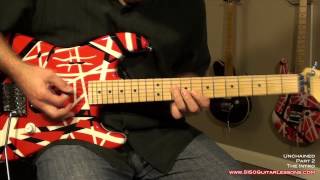 How to play Unchained  Van Halen  5150GuitarLessonscom sample [upl. by Eelirem]