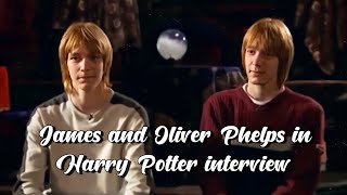 James and Oliver Phelps Matthew Lewis and Devon Murray HP interview2004 [upl. by Alilahk]