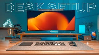 The MODERN Desk Setup 2023 – Full Tour amp Office Setup [upl. by Eekorehc]