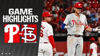 Phillies vs Cardinals Game Highlights 4824  MLB Highlights [upl. by Hajile924]