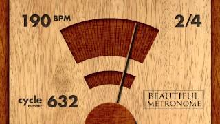 190 BPM 24 Wood Metronome HD [upl. by Caty]