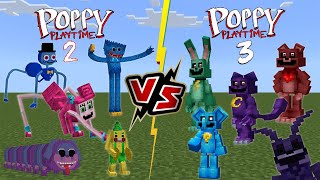 Poppy Playtime Chapter 3 Smiling Critters VS Poppy Playtime 2 Minecraft PE [upl. by Toby]