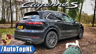 Porsche Cayenne S 2018 REVIEW POV Test Drive on AUTOBAHN by AutoTopNL [upl. by Lybis]