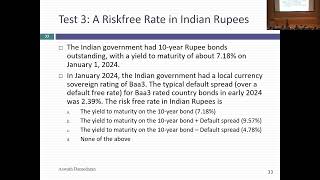 Session 5 Val Undergrads More on Riskfree Rates and First Steps on Equity Risk Premiums [upl. by Eckmann]