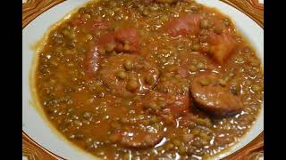 Sauciise Morteau lardons lentilles cookeo [upl. by Edson]