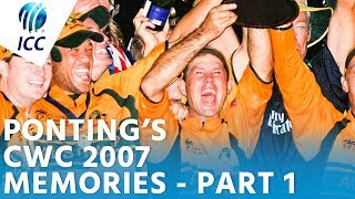 Pontings World Cup Memories  quot2007 Was My Most Satisfyingquot  PART 1  ICC Cricket World Cup 2019 [upl. by Brandea]