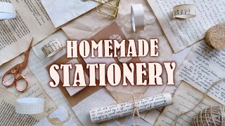 DIY STATIONERY IDEAS 7 🌜HOW TO MAKE VINTAGE PAPER🌛 HOMEMADE OLD BOOK PAGES ✨ASMR PAPER CRAFT [upl. by Jabin430]