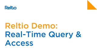 Reltio MDM Demo RealTime Query and Access [upl. by Ronn]