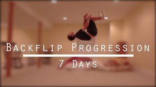 Backflip Progression  1 Week [upl. by Zondra755]