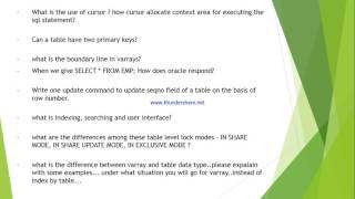 HCL interview questions on SQL and PLSQL [upl. by Crowns]