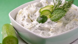 How to Make a Cucumber Yogurt Salad  Creamy Cucumber Salad [upl. by Kata]