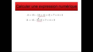 Calculer une expression numérique [upl. by Ambrose]