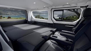 New Renault TRAFIC SpaceClass INTERIOR 2022  A mini bedroom on wheels [upl. by Yrrab]