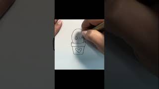 Watch me draw this cute cactus melonheadz melonheadzdraws [upl. by Tryck9]