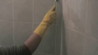 mopping scrubbing bathroom wall ASMR  no talking [upl. by Gray]