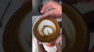 Cute Latte art tutorial☕Easy tutorial coffee latte viral lattearttutorial viralshorts [upl. by Belen968]