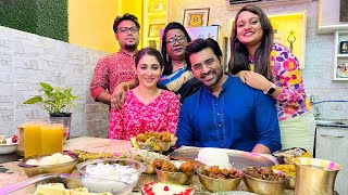 মায়ের হাতে প্রথম আইবুড়োভাত খেলো Ankush ও Oindrila🥳Mutton Biriyaniলাউ চিংড়িপটোলের দর্মাইলিশ🌼 [upl. by Ietta926]