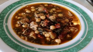 GARBANZOS CON ESPINACAS Y CALLOS 15 MINUTOS [upl. by Eniawtna]