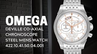 Omega DeVille CoAxial Chronoscope Steel Mens Watch 42210415004001 Review  SwissWatchExpo [upl. by Allwein]