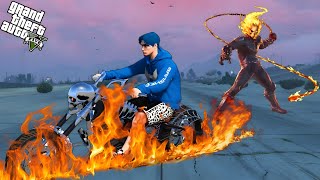 ကျနော် Ghost Rider ရဲ့မီးဆိုင်ကယ်ကြီးကိုခိုးခဲ့တယ် I Stole Ghost Rider Bike in GTA V [upl. by Ninetta988]