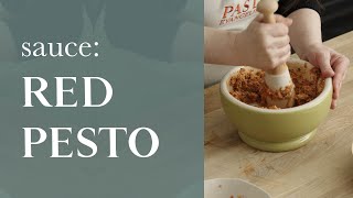 How to made red pesto with sundried tomatoes [upl. by Aleafar]