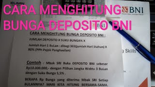 Cara Menghitung Bunga Deposito BNI [upl. by Sparhawk409]