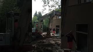 Etwas beschleunigen die Baustelle mit Zeitraffer bau handwerk handwerker timelapse speed [upl. by Atilef306]