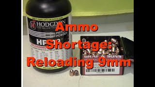 Reloading 9mm with 100gr bullets and HP38 during the ammo shortage [upl. by Gamber748]