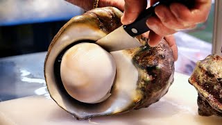 Japanese Street Food  GIANT ALIEN SNAILS Sashimi Okinawa Japan [upl. by Anilehcim5]