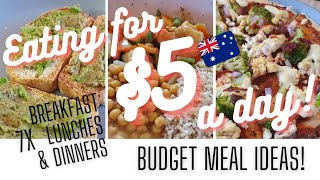 EATING FOR 5 A DAY 35 Budget Meal Plan  7 days  Breakfast Lunch amp Dinner Ideas [upl. by Auhso]