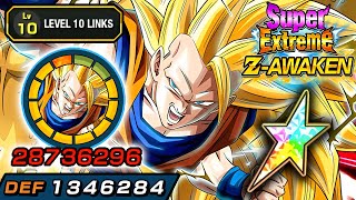 100 SUPER EZA AGL SSJ3 GOKU LEVEL 10 LINKS SHOWCASE Dragon Ball Z Dokkan Battle [upl. by Aihseym]