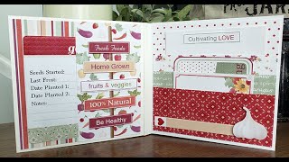 Print Cut Create  Garden Bounty Mini Album or Journal  Printable Gardeners Journal [upl. by Leonsis]